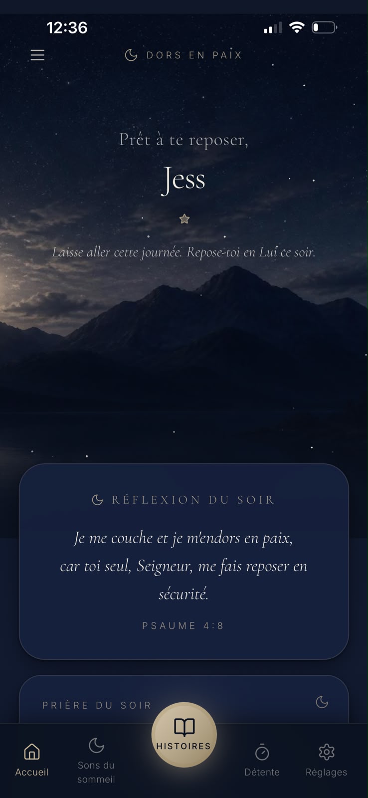 A calming night dashboard, designed to slow you down